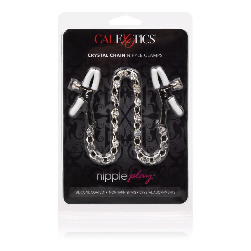 Stymulator-Crystal Chain Nipple Clamps